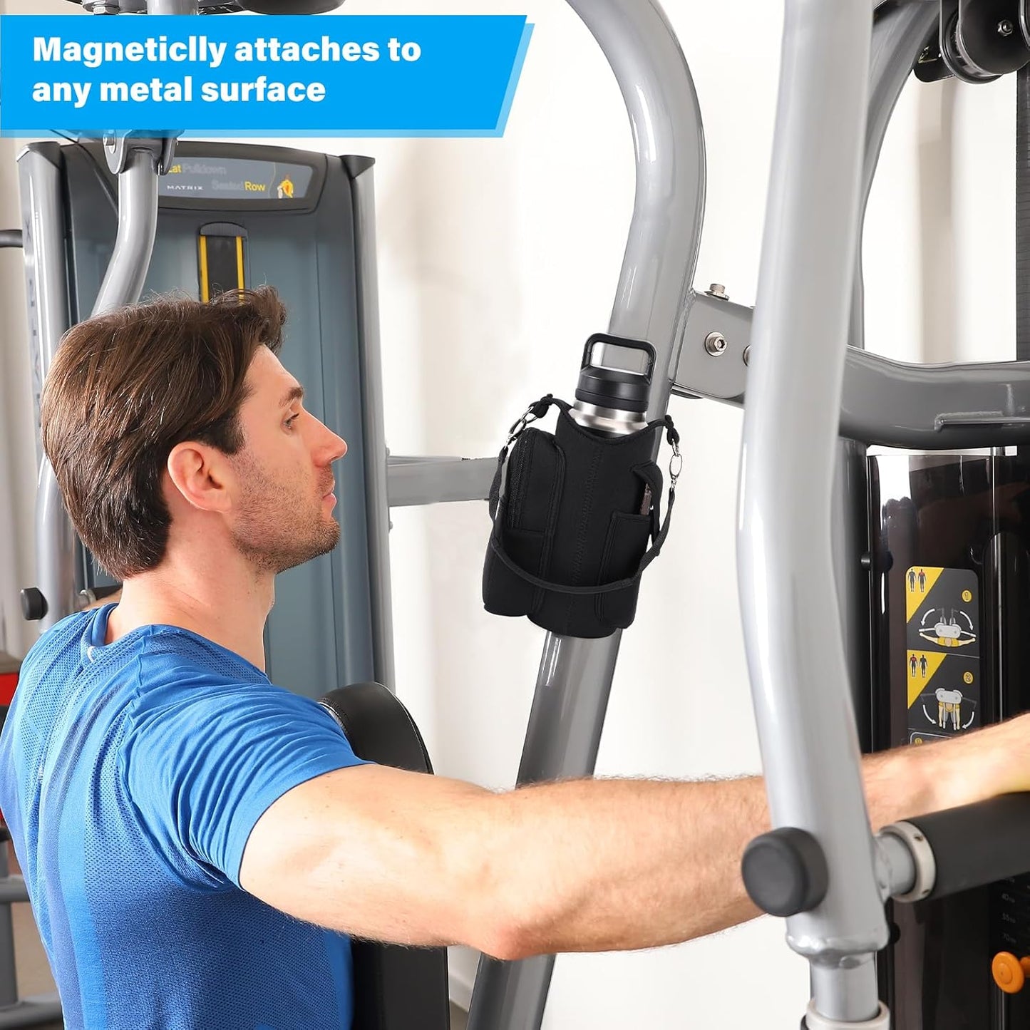 Magnetische Gymtas met Telefoonzak & Fleshouder